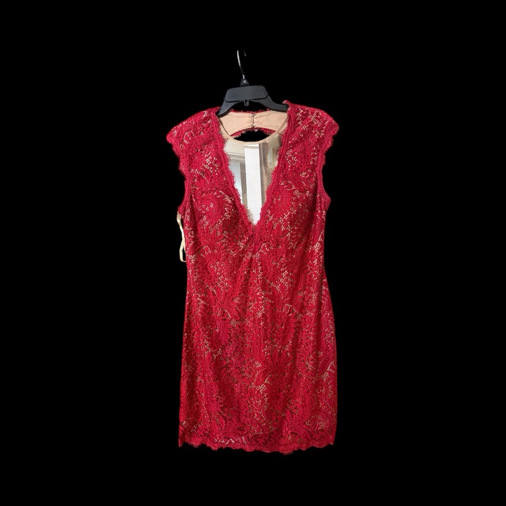 Elegant Red Lace Dress